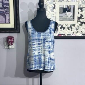 Lucky Brand | Super Soft Blue White Tie Dye Women’s Sleeveless Tank Top M